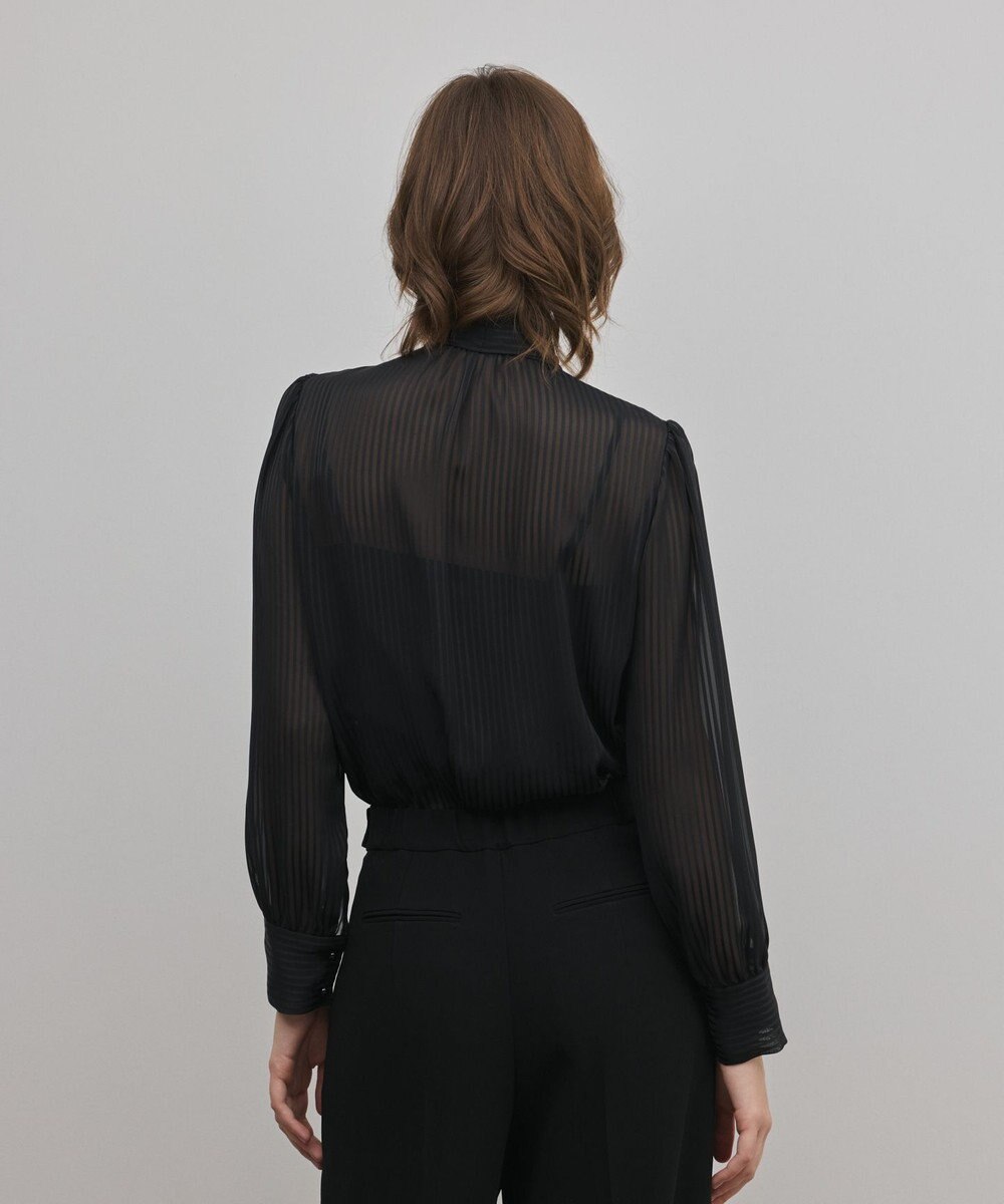 GRACE CONTINENTAL ストライプボウブラウス 