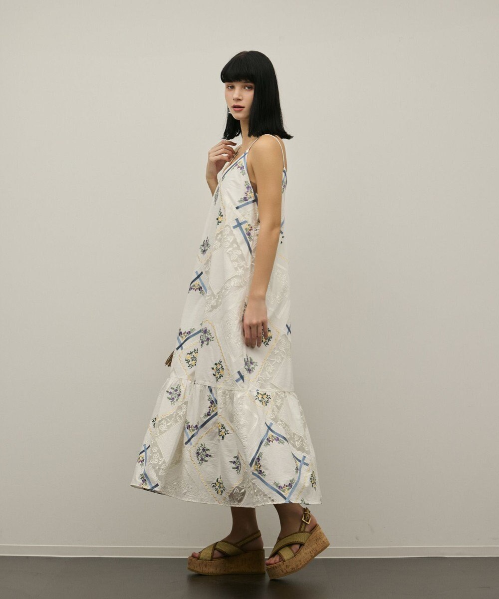 GRACE CONTINENTAL ハンカチパッチワークキャミワンピース 