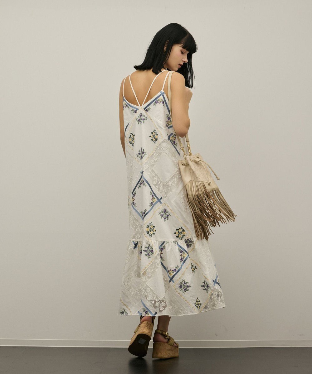 GRACE CONTINENTAL ハンカチパッチワークキャミワンピース 