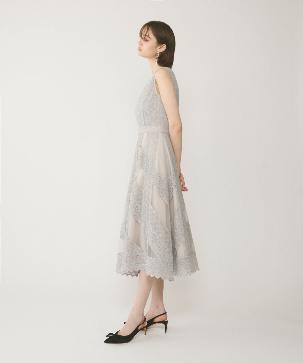 GRACE CONTINENTAL レースパッチワークドレス
