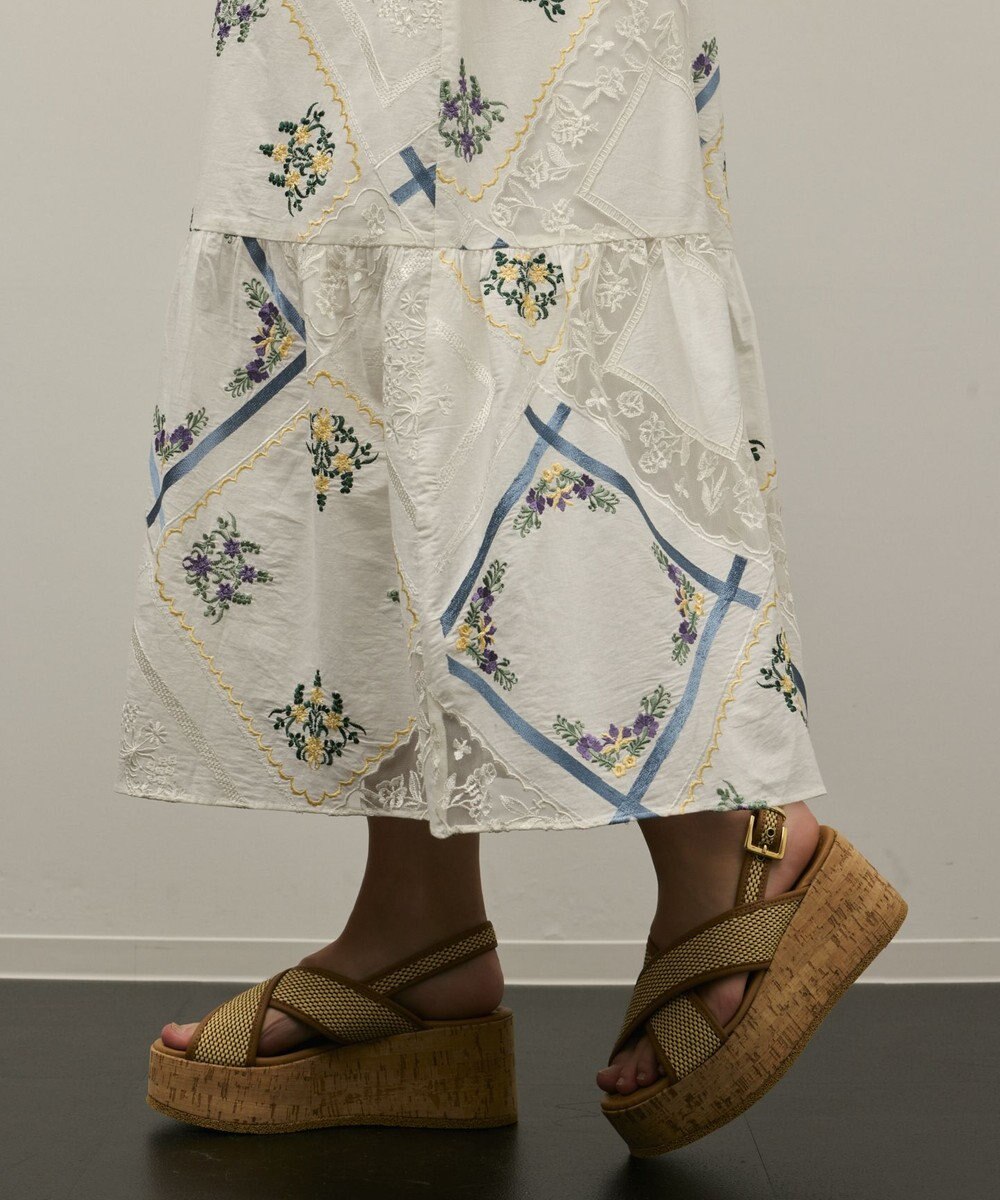 GRACE CONTINENTAL ハンカチパッチワークキャミワンピース 