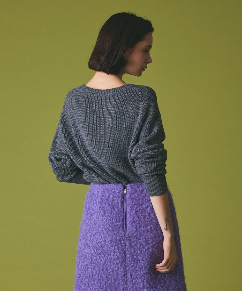 GRACE CONTINENTAL ビジューロゴニットトップ 