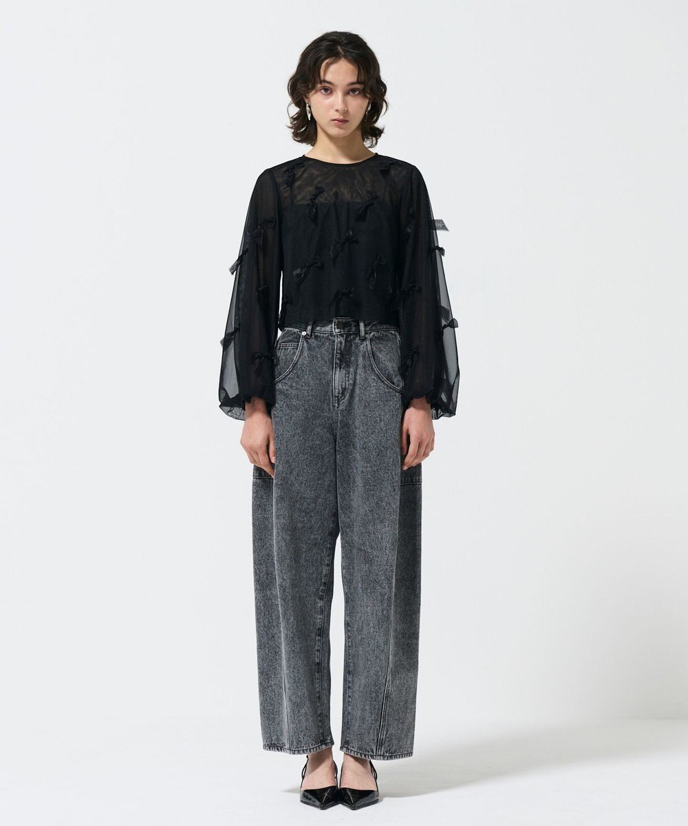 GRACE CONTINENTAL リボンチュールトップ 