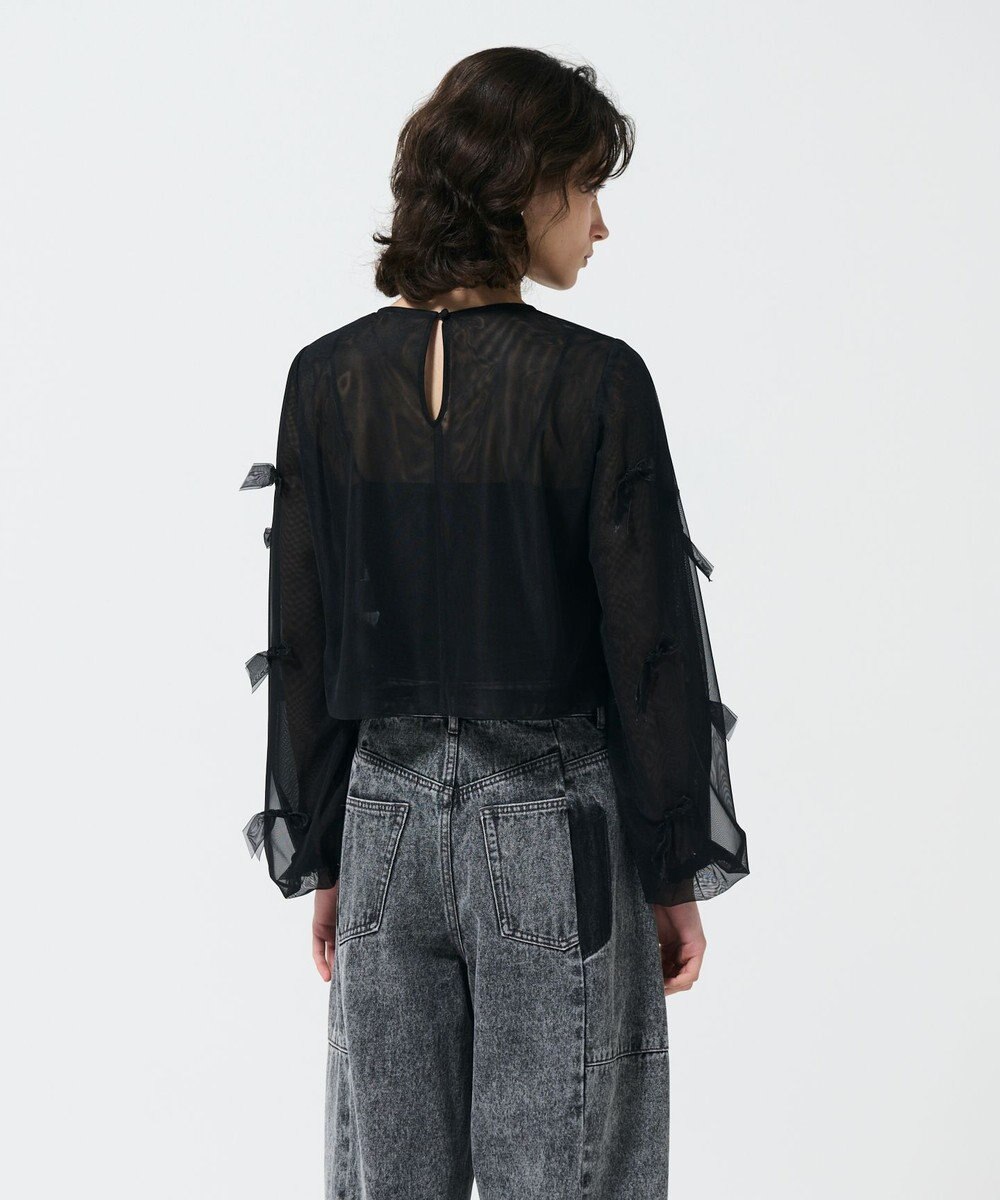 GRACE CONTINENTAL リボンチュールトップ