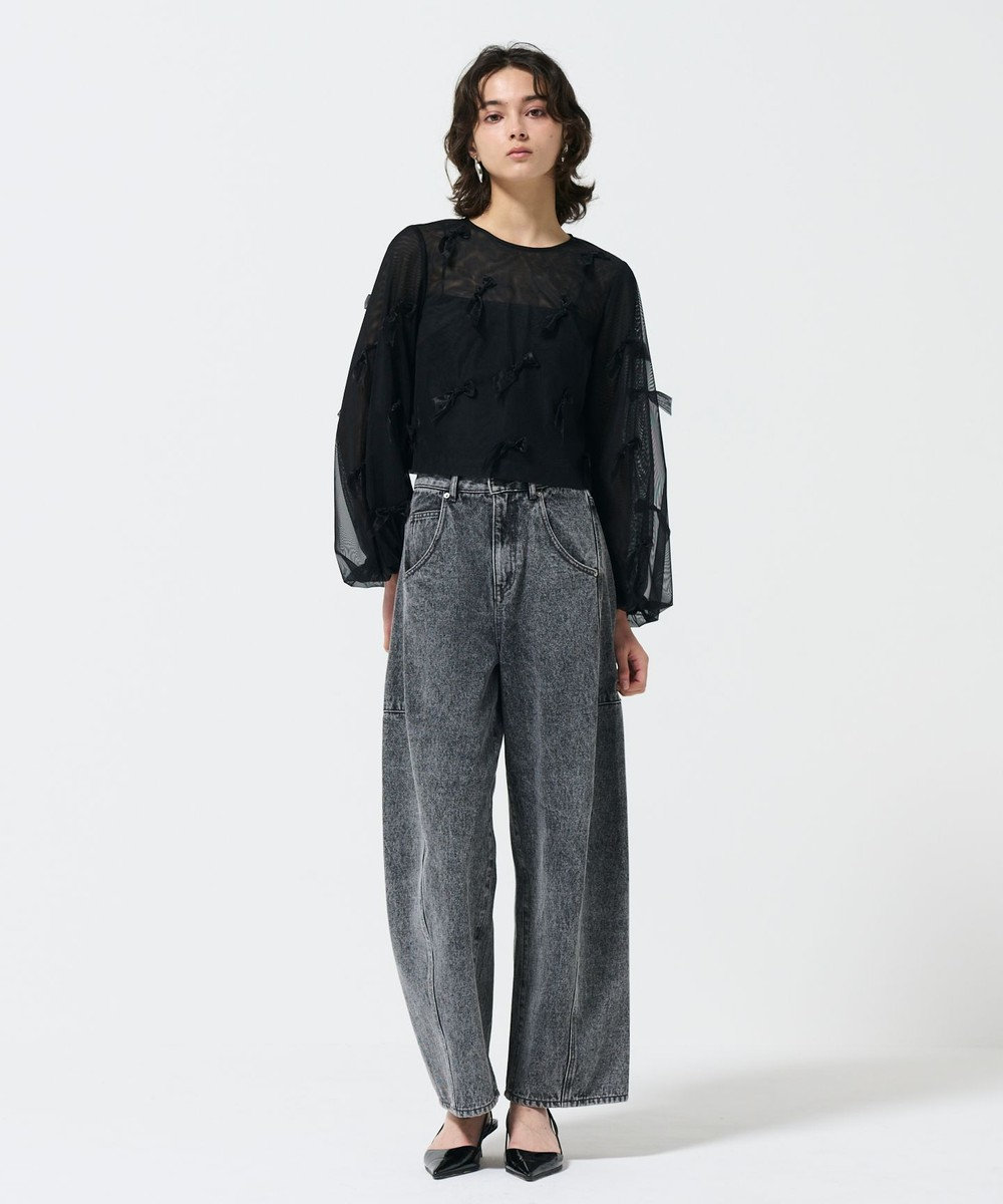 GRACE CONTINENTAL リボンチュールトップ