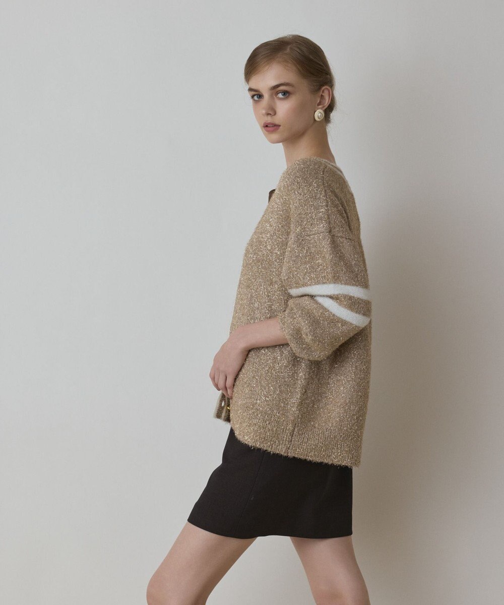 GRACE CONTINENTAL グリッターニットカーディガン 