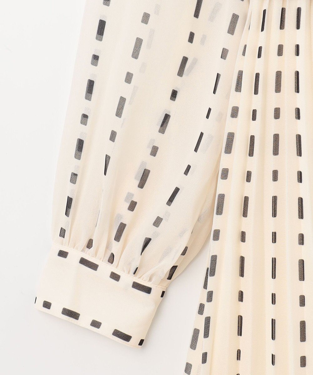 GRACE CONTINENTAL ドットストライププリントワンピース 