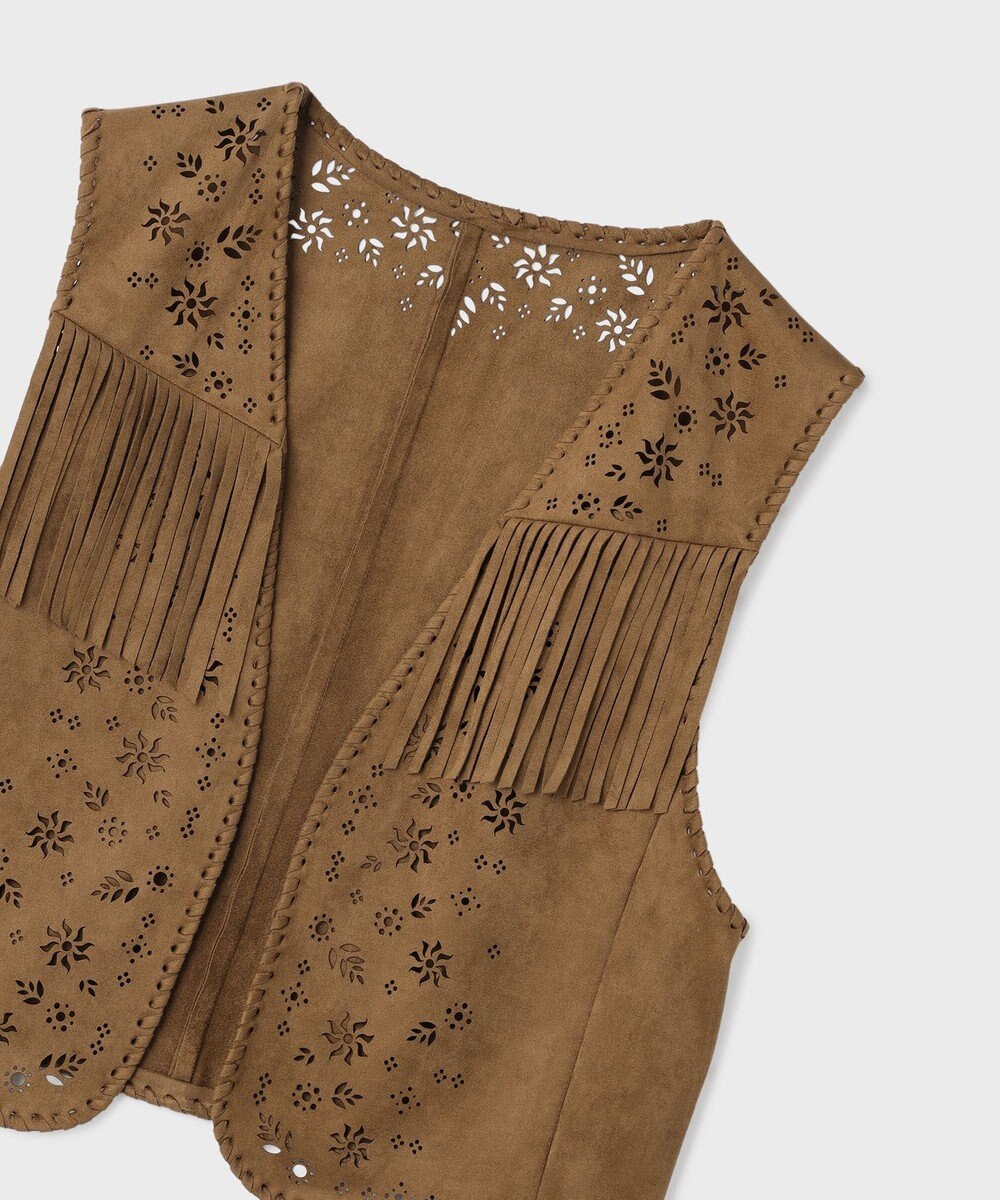 GRACE CONTINENTAL フェイクスウェードジレ 