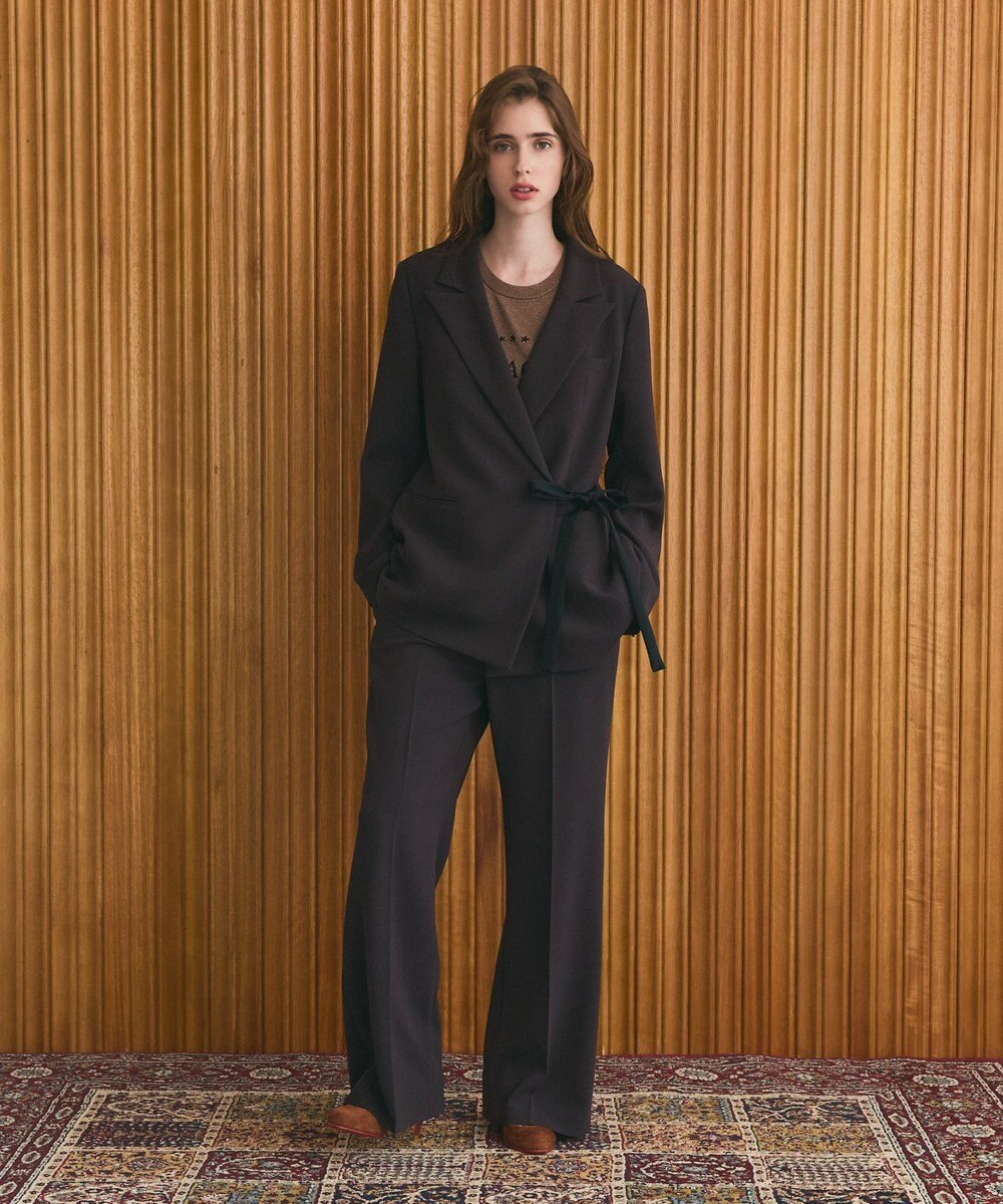 GRACE CONTINENTAL ダブルクロスストレートパンツ 