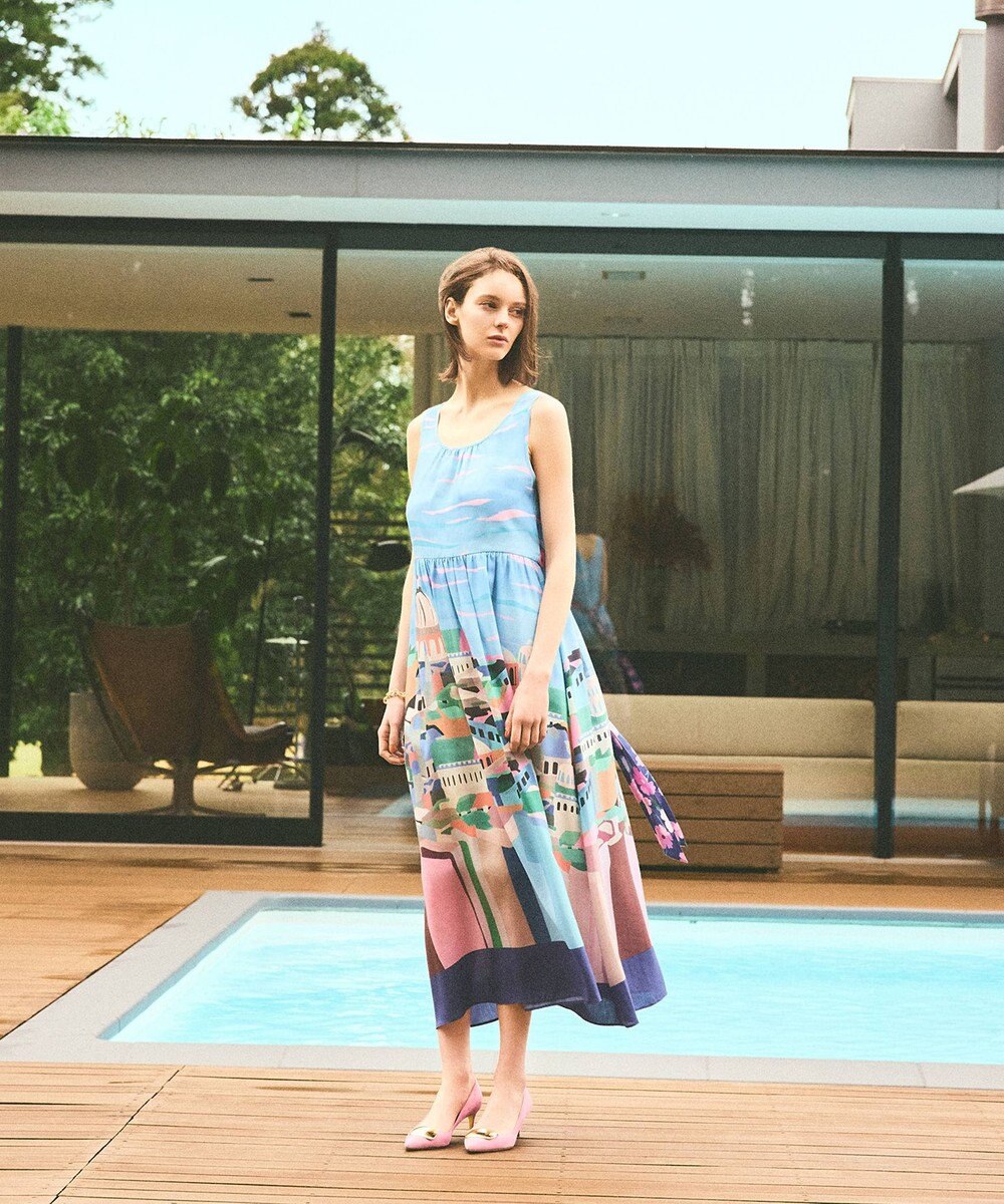 GRACE CONTINENTAL リゾートプリントマキシ 