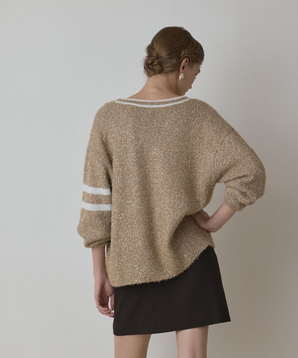 GRACE CONTINENTAL グリッターニットカーディガン 