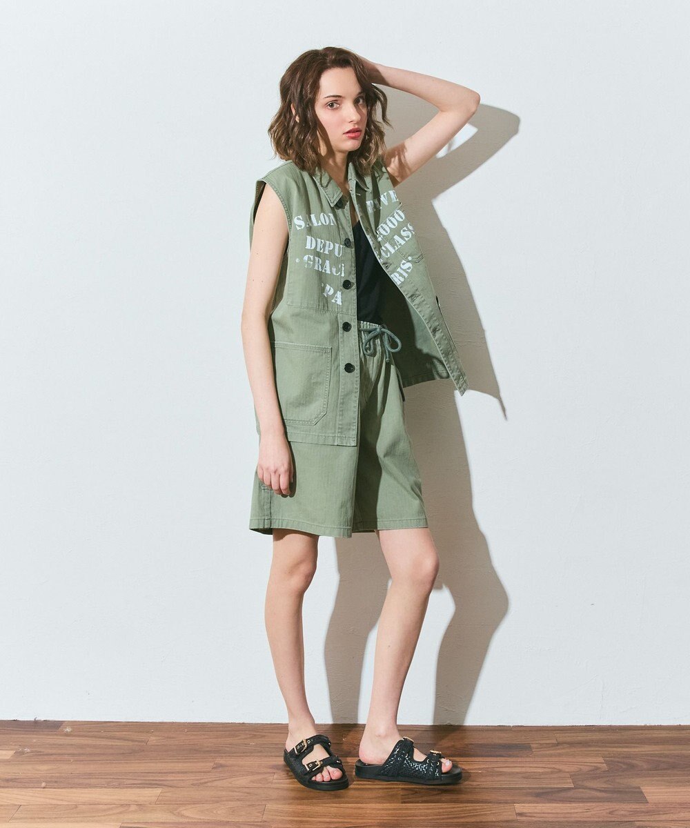 GRACE CONTINENTAL ヘリンボーンツイルジレ 