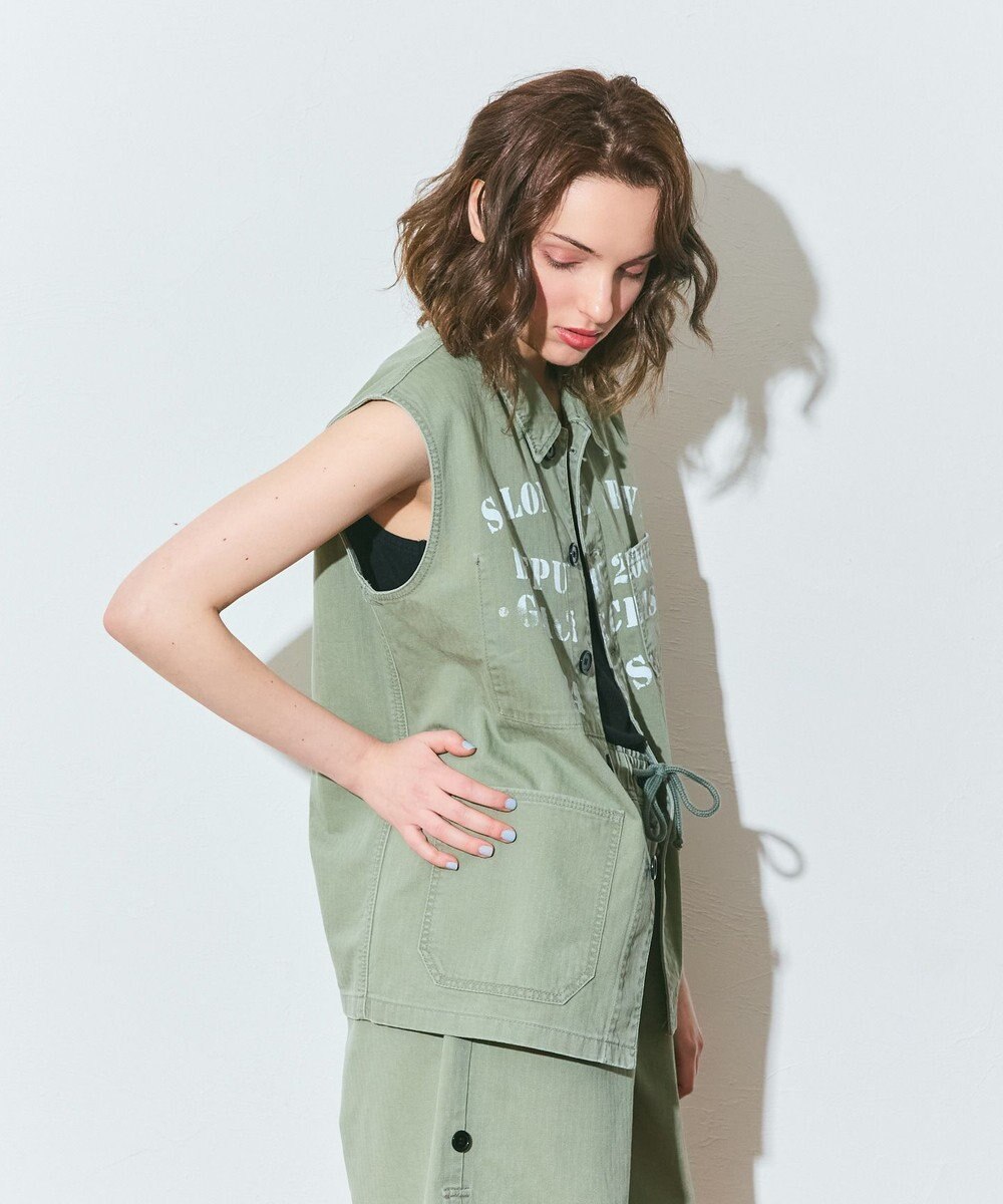 GRACE CONTINENTAL ヘリンボーンツイルジレ 