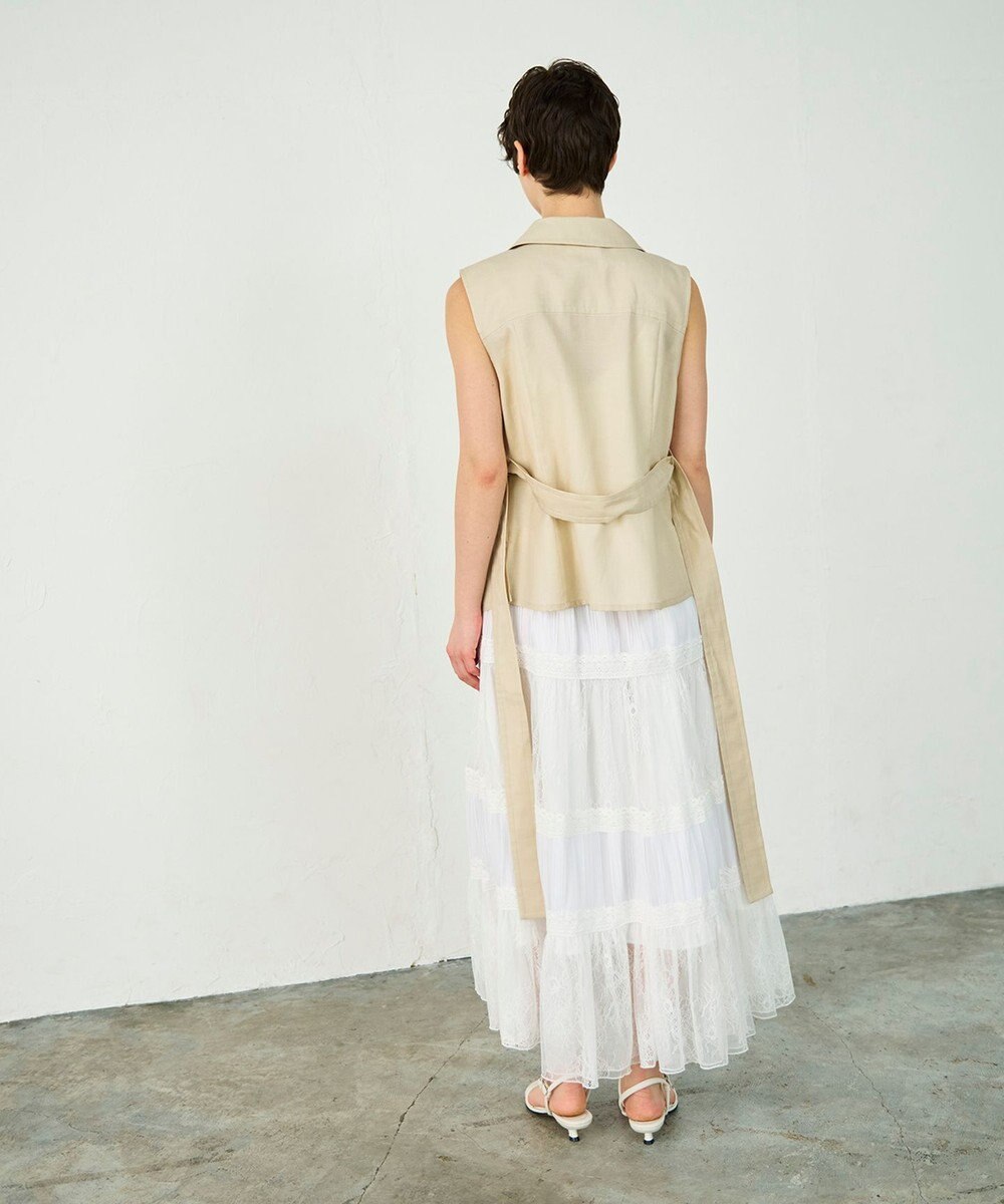 GRACE CONTINENTAL リネンタッチダブルブラウス 