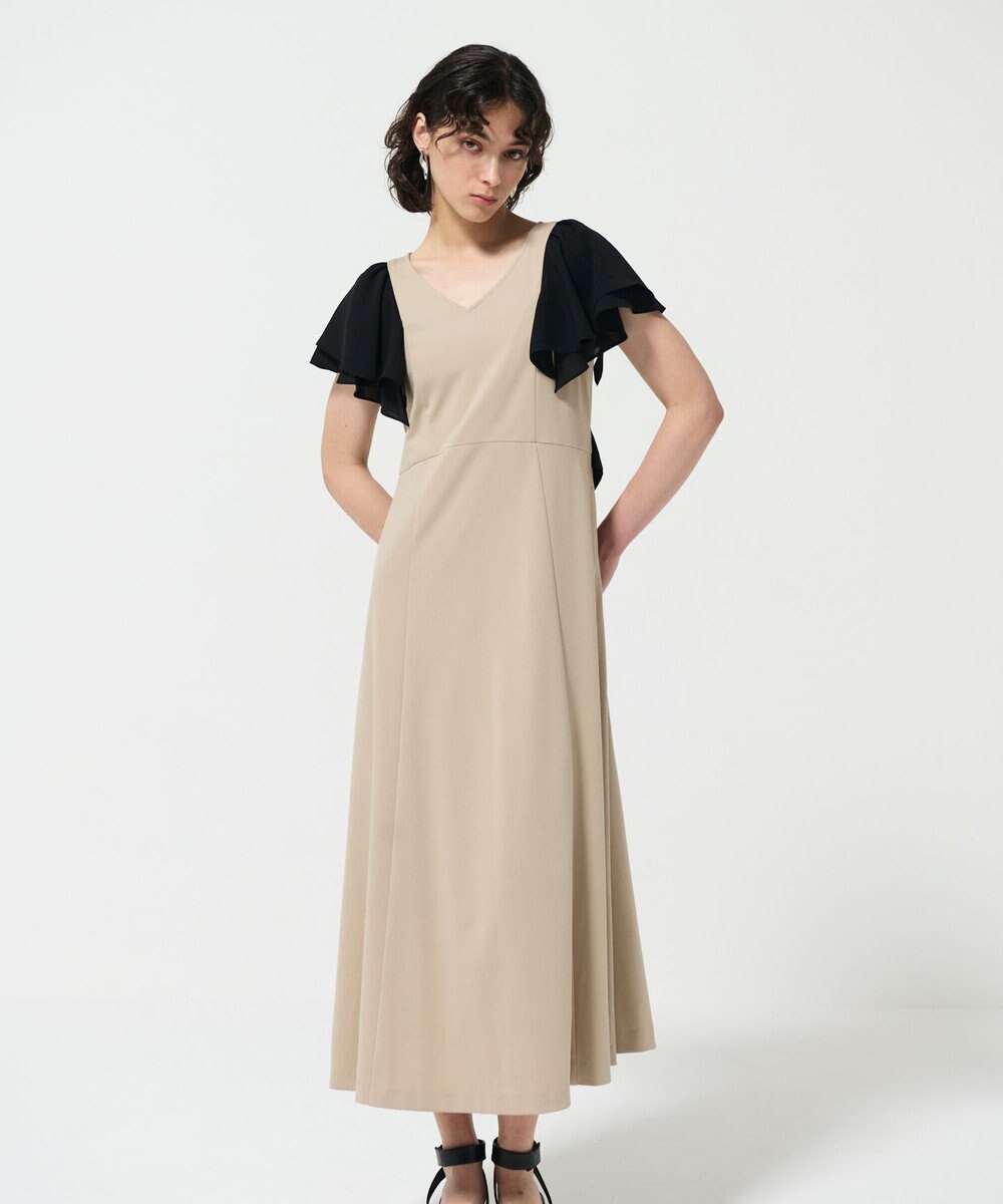 GRACE CONTINENTAL フリルスリーブカットワンピース 