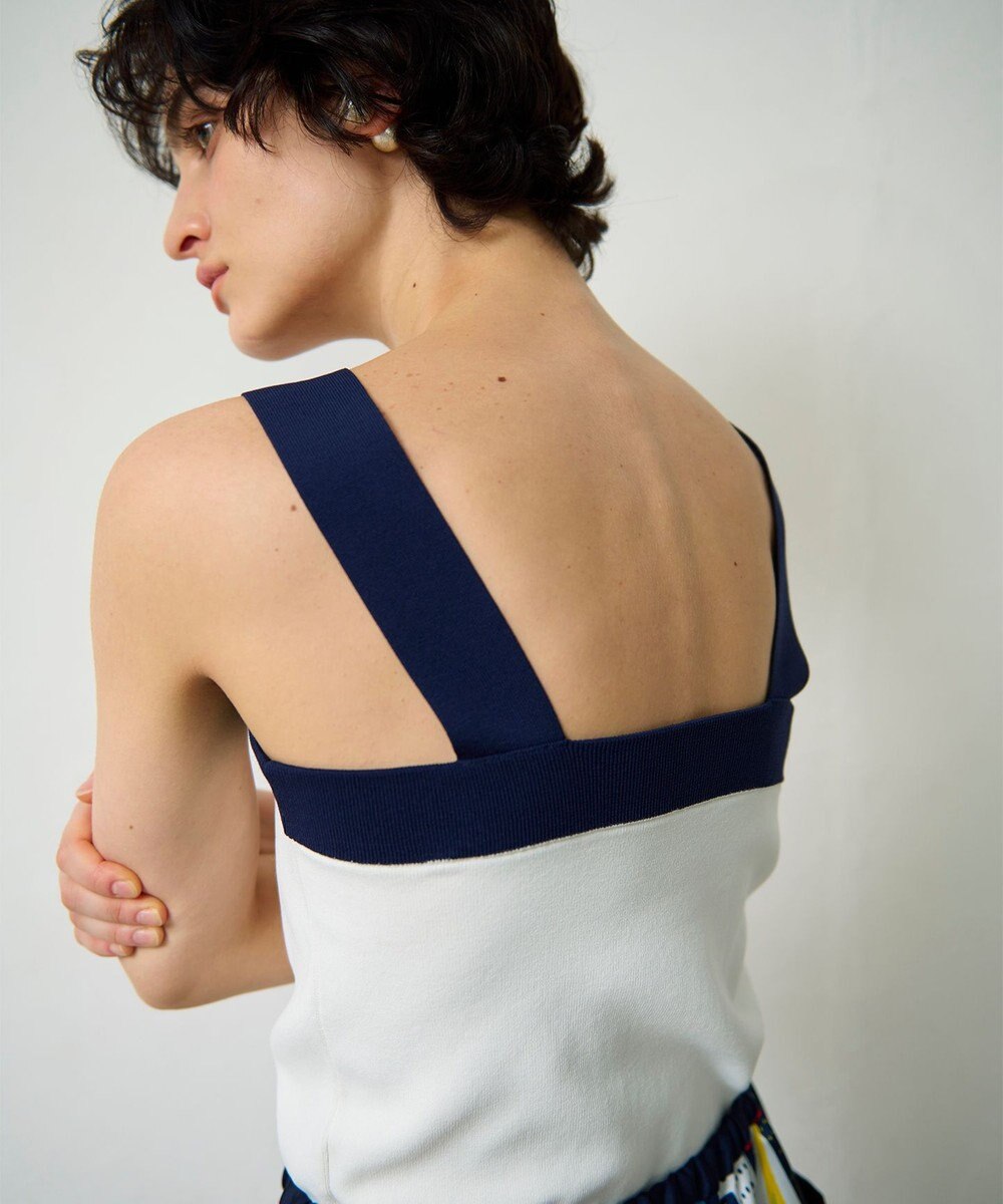 GRACE CONTINENTAL 配色ニットキャミ 