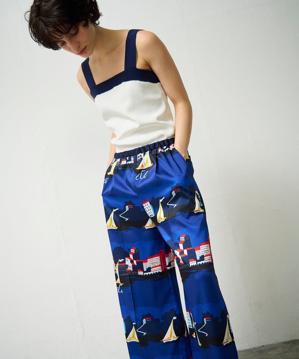 GRACE CONTINENTAL 配色ニットキャミ 