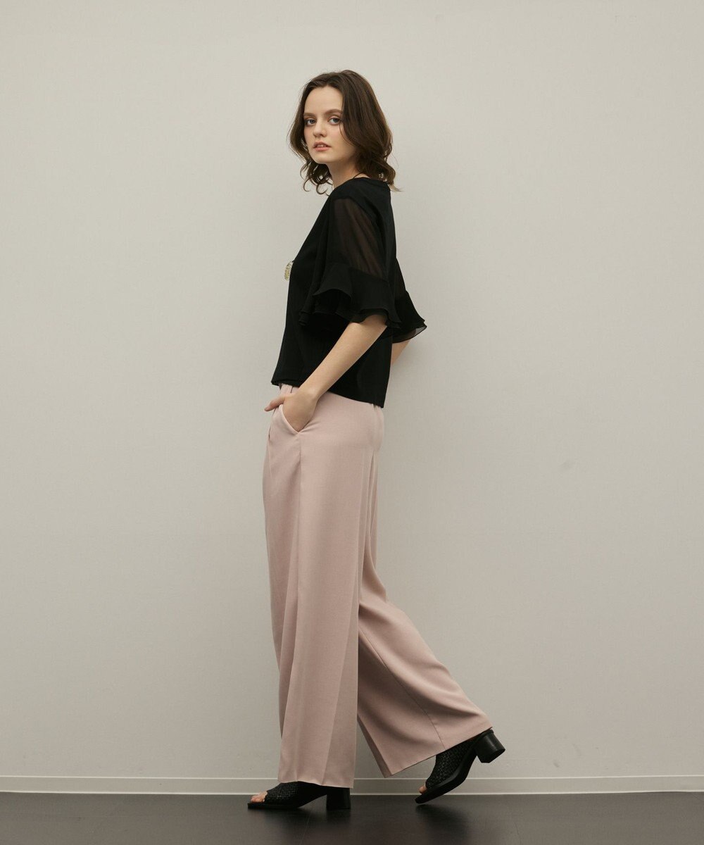 GRACE CONTINENTAL シフォンスリーブカットトップ 