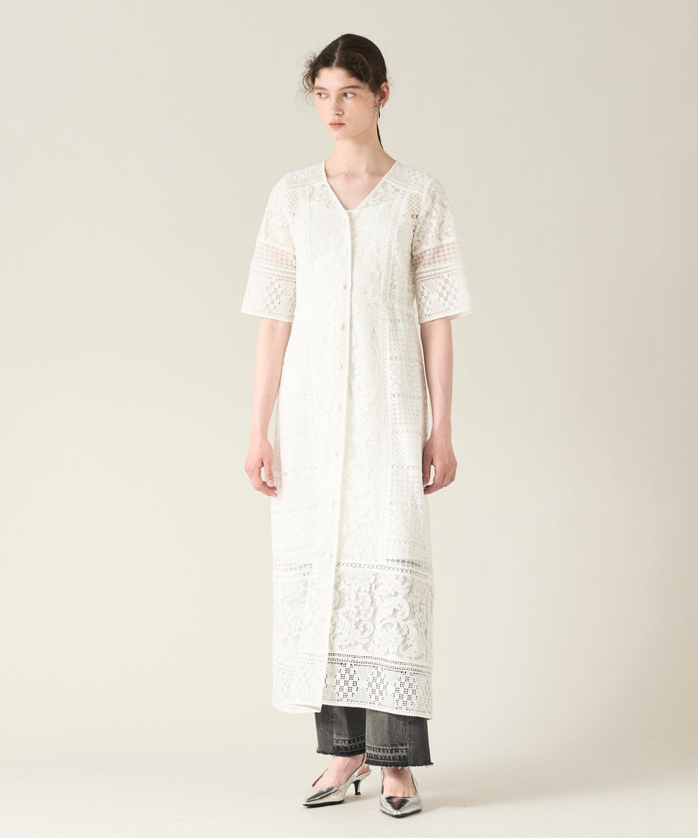 GRACE CONTINENTAL コンビレースVネックワンピース