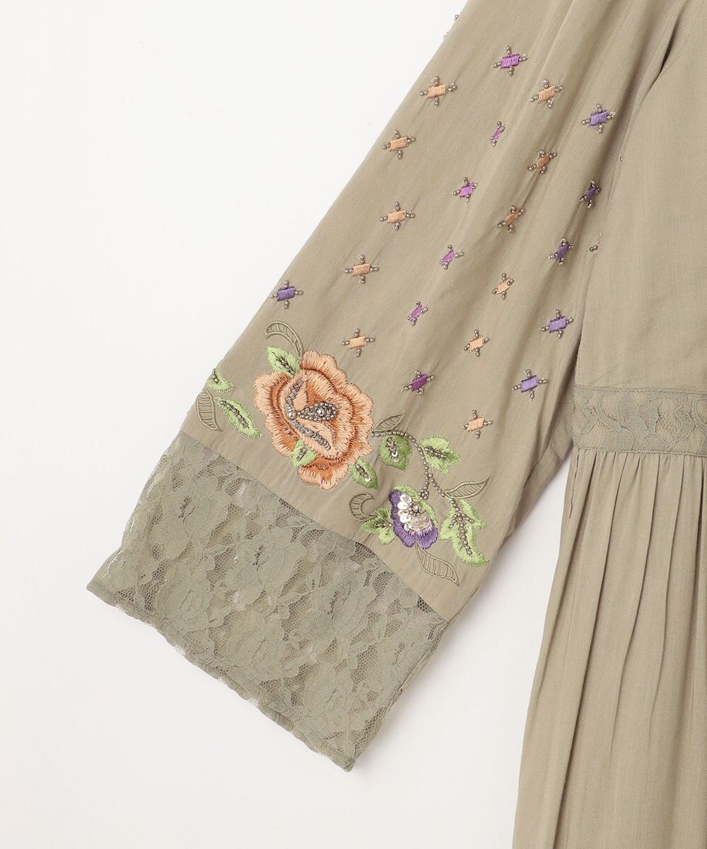 GRACE CONTINENTAL フラワー刺繍エスニックワンピース 