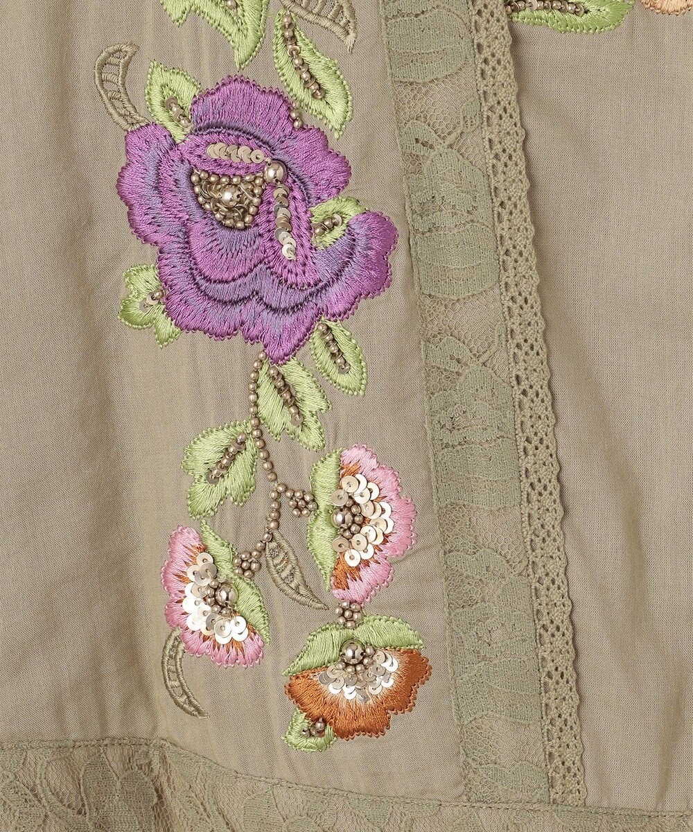 GRACE CONTINENTAL フラワー刺繍エスニックワンピース 