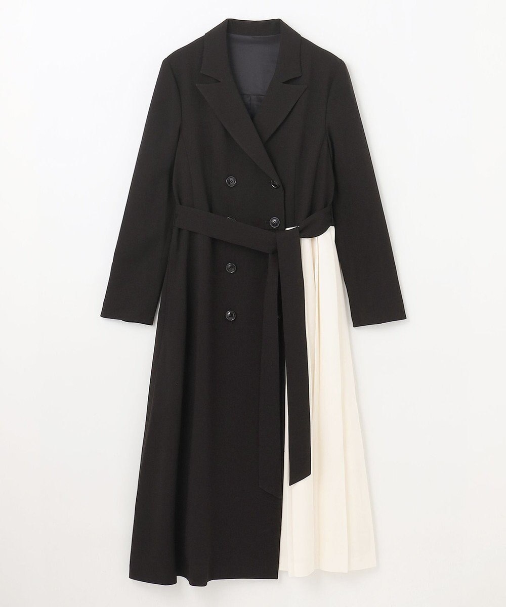 GRACE CONTINENTAL ウールタッチバイカラードレス