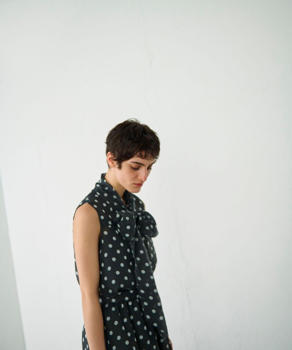 GRACE CONTINENTAL シアードットプリントブラウス 