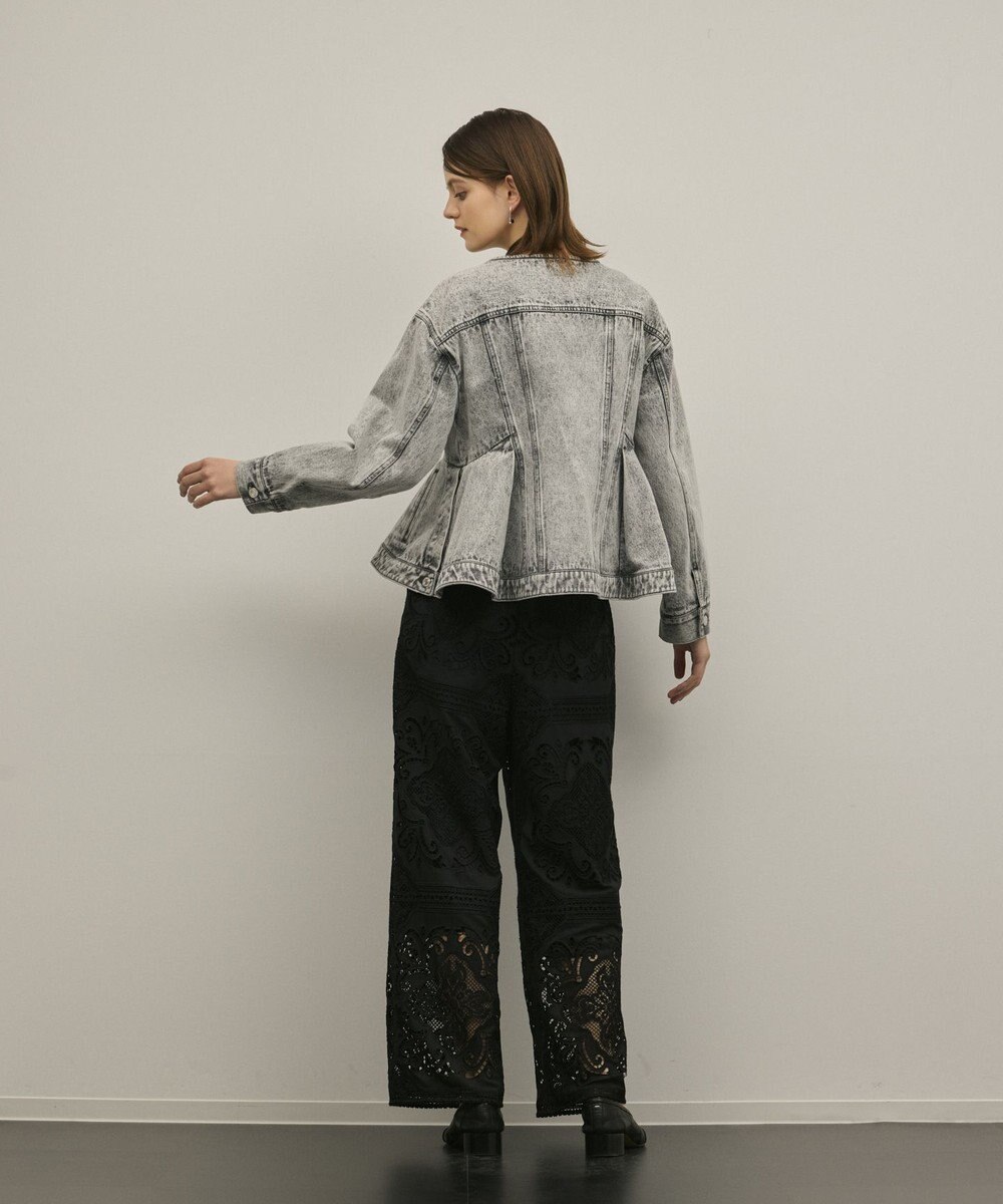 GRACE CONTINENTAL ペプラムデニムジャケット 