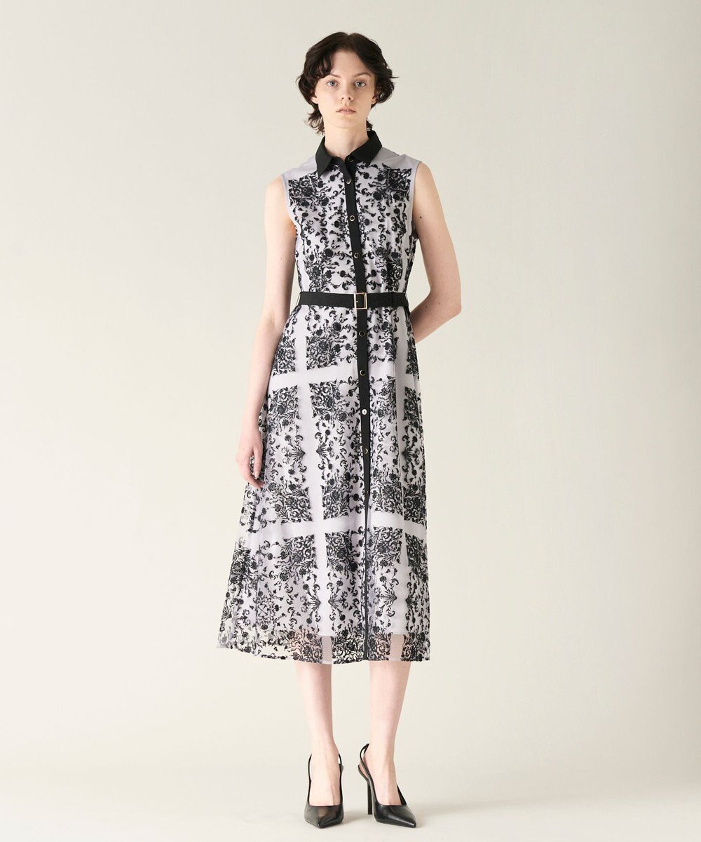 GRACE CONTINENTAL 刺繍フレアドレス 