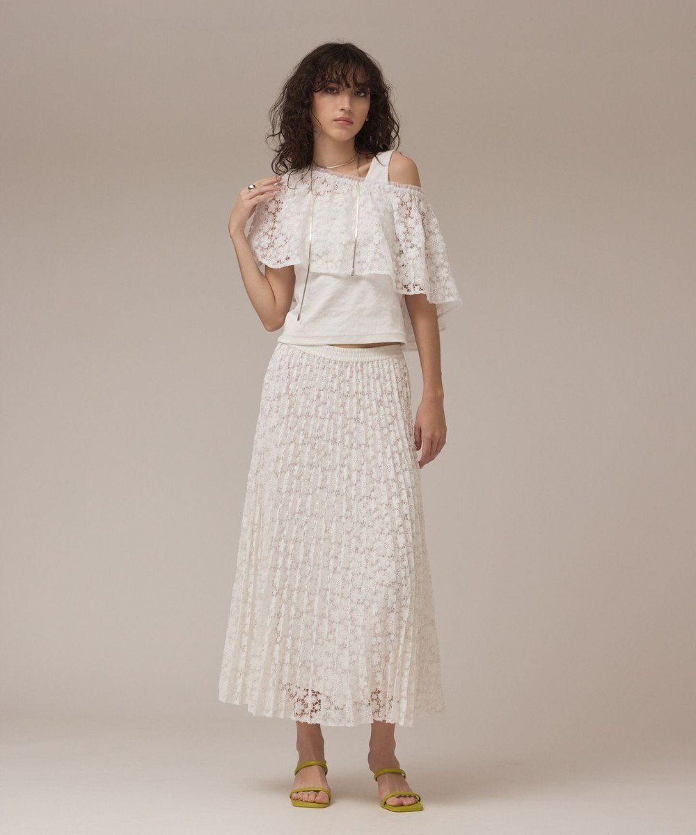 GRACE CONTINENTAL レースプリーツスカート