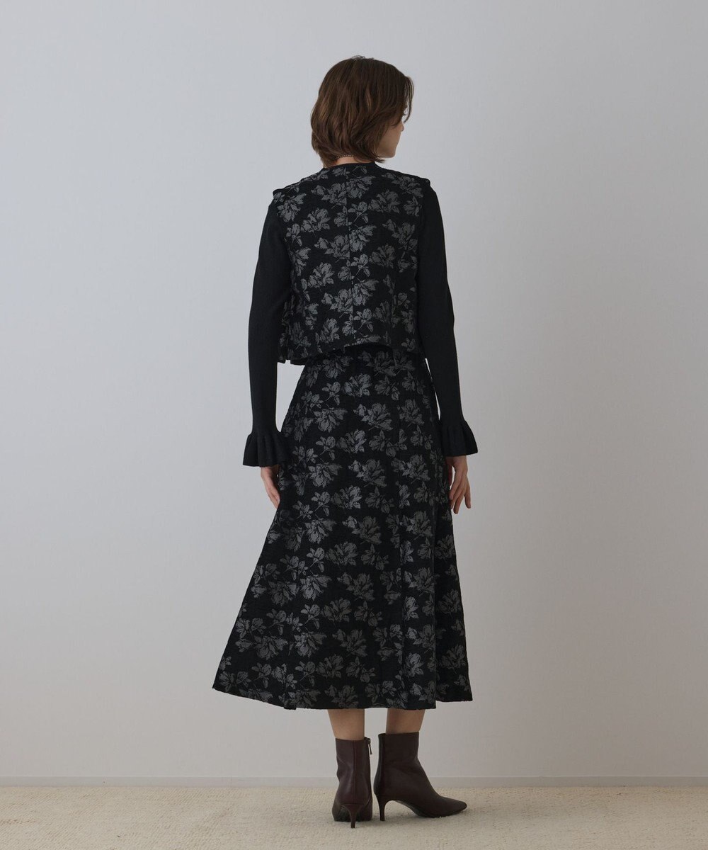 GRACE CONTINENTAL ラメフラワージャガードベスト 