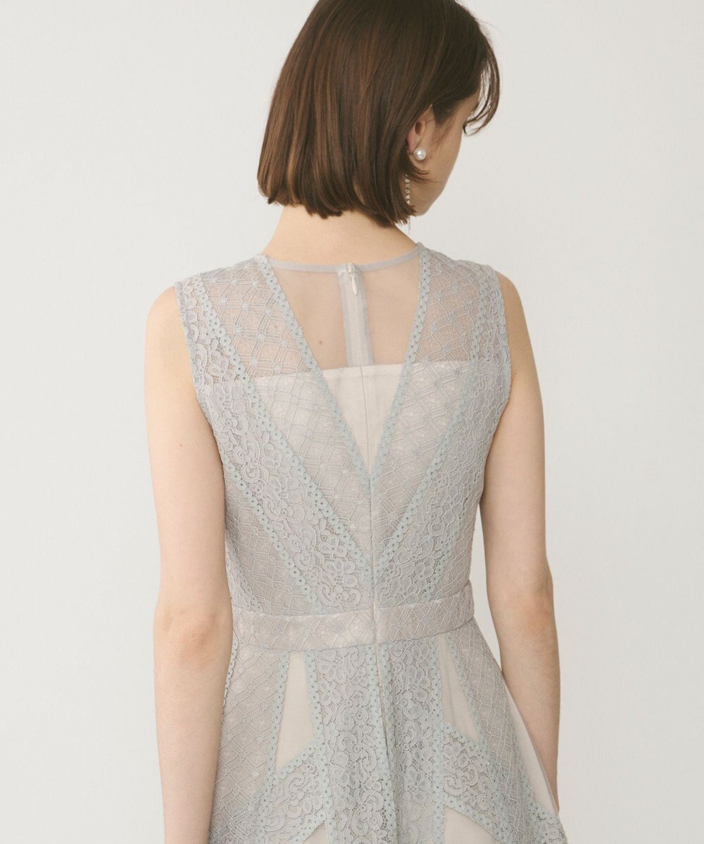 GRACE CONTINENTAL レースパッチワークドレス