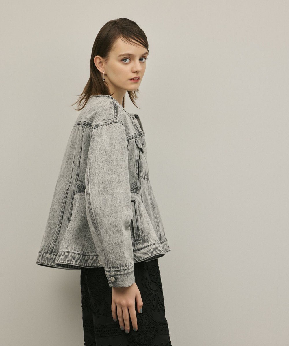 GRACE CONTINENTAL ペプラムデニムジャケット 