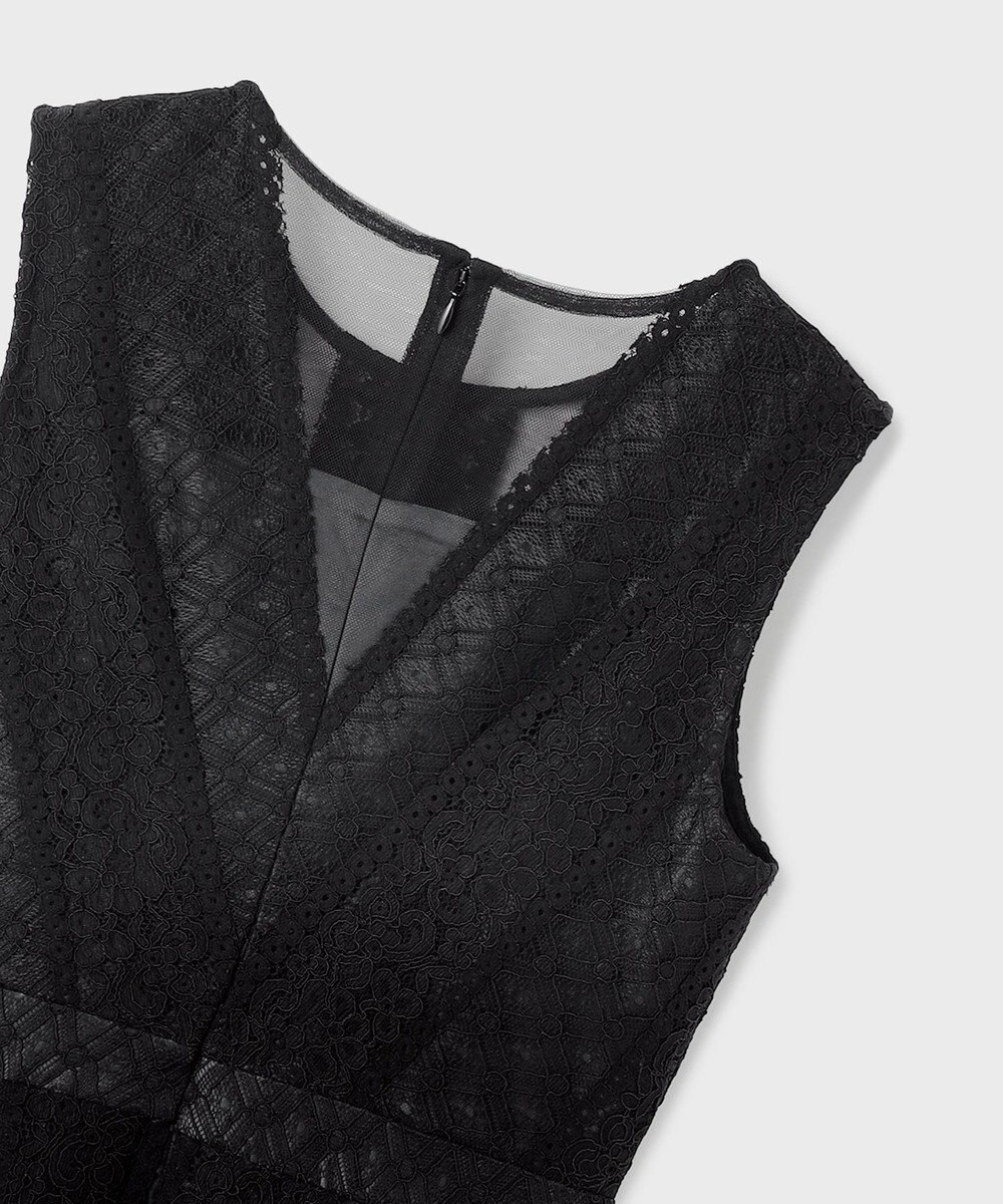 GRACE CONTINENTAL レースパッチワークドレス