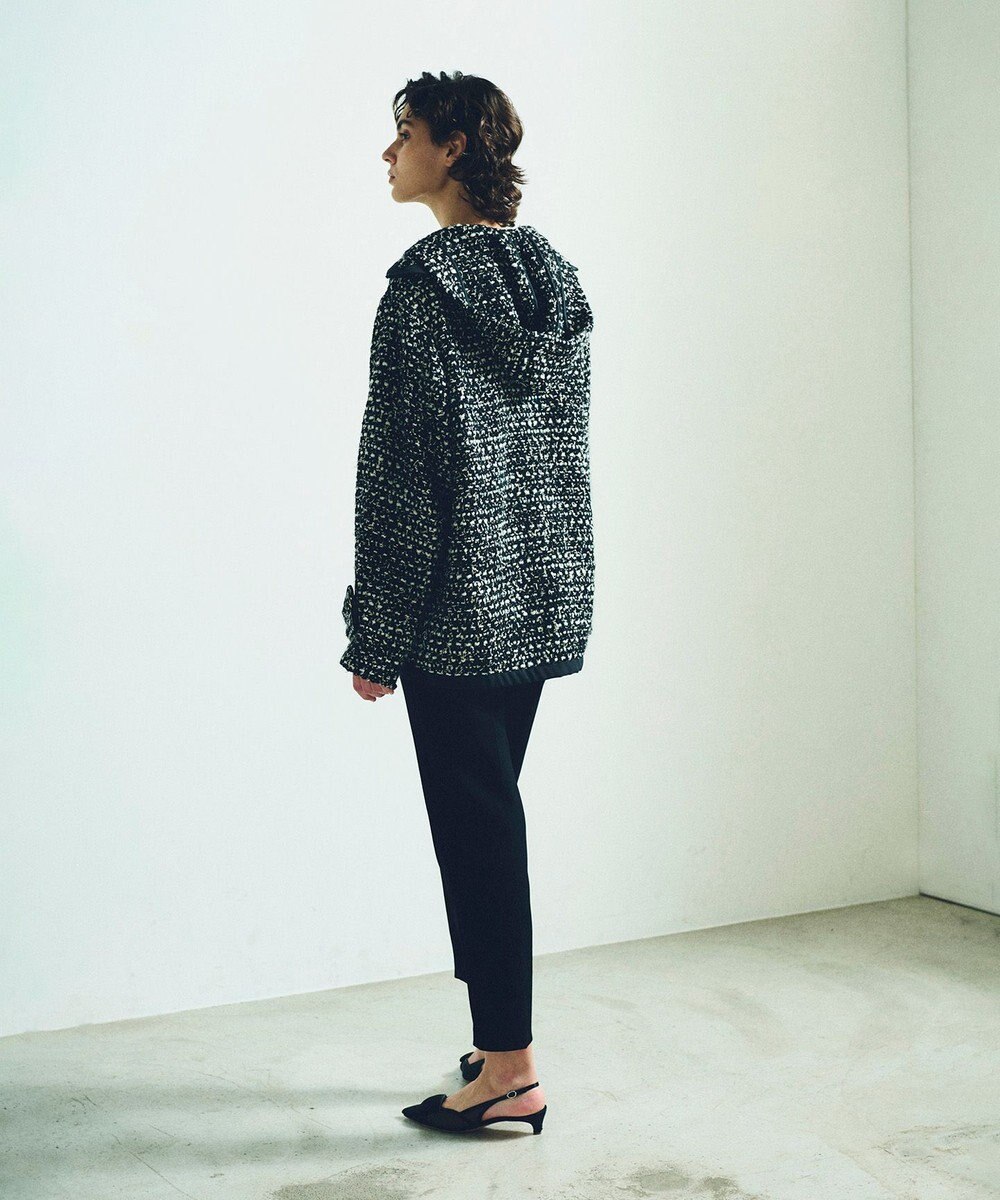 GRACE CONTINENTAL ツイードフーディーコート