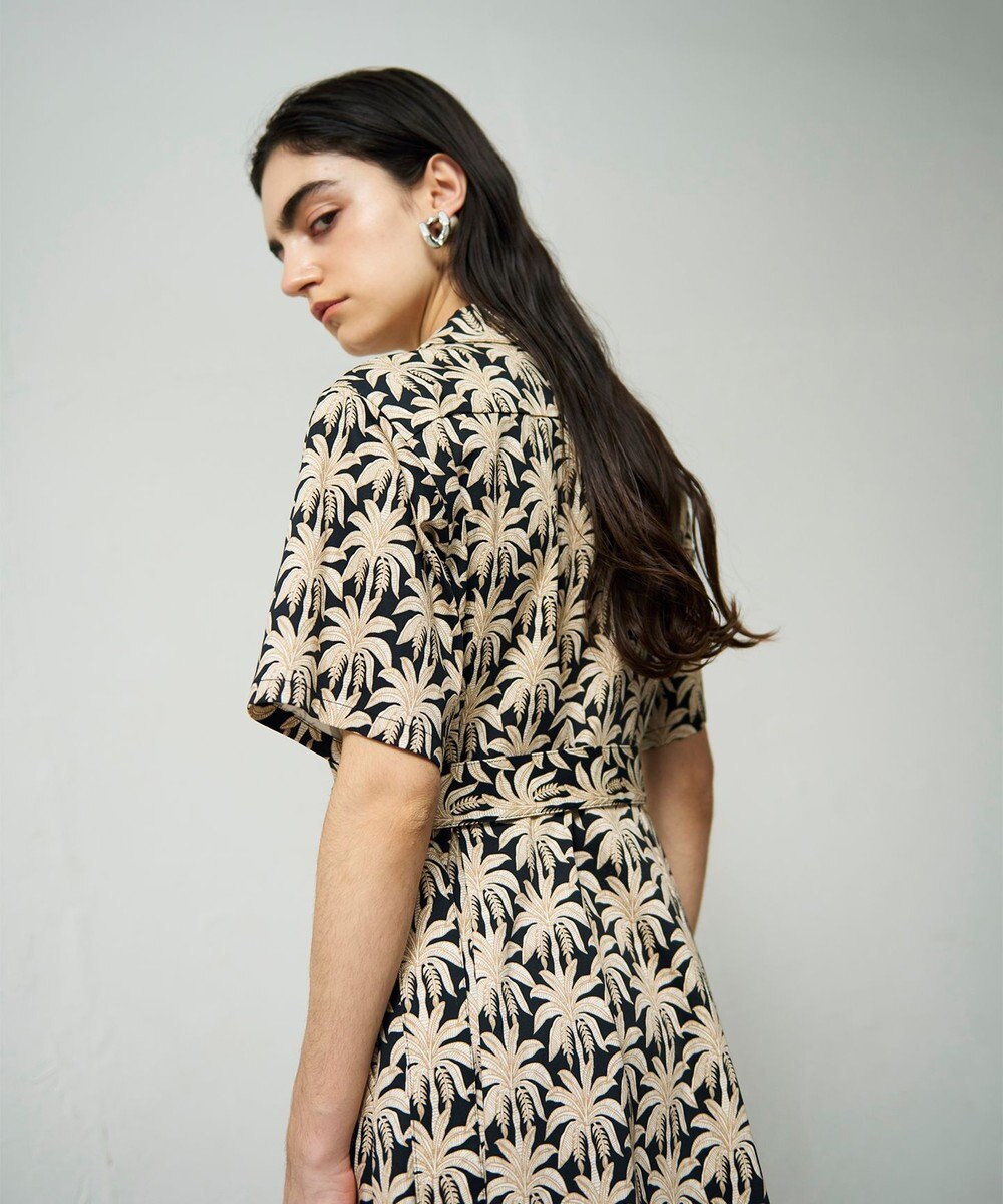 GRACE CONTINENTAL パームモチーフシャツワンピース 