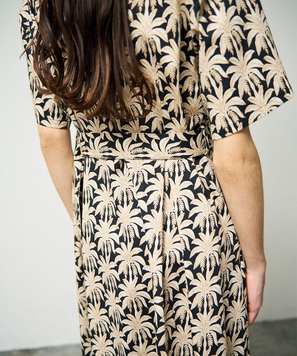 GRACE CONTINENTAL パームモチーフシャツワンピース