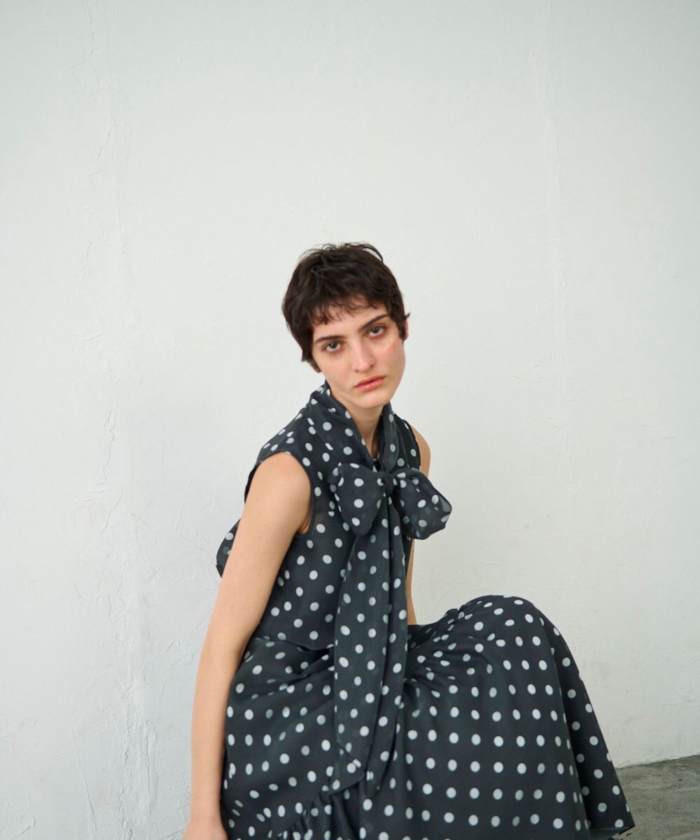 GRACE CONTINENTAL シアードットプリントブラウス