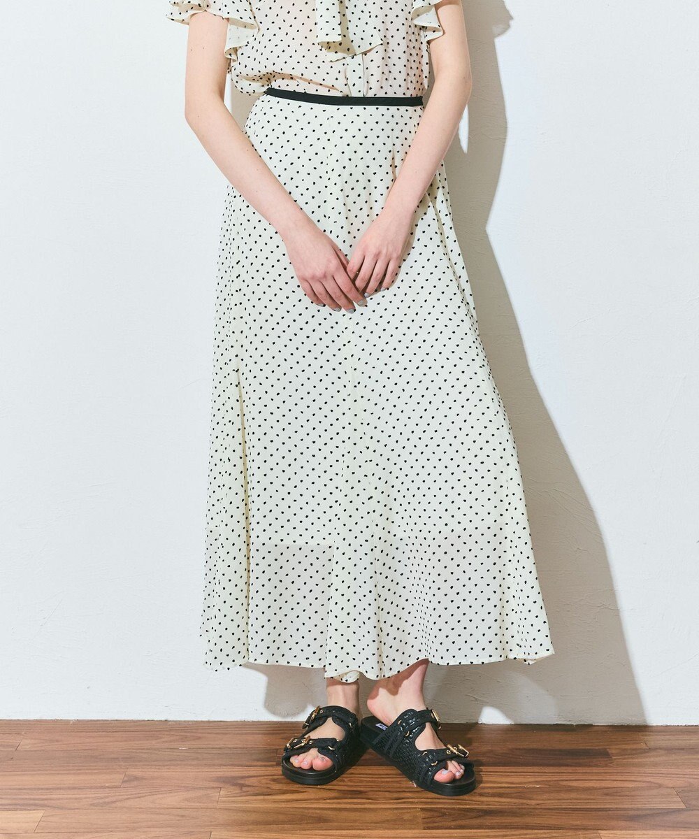 GRACE CONTINENTAL ドットジャガードスカート 