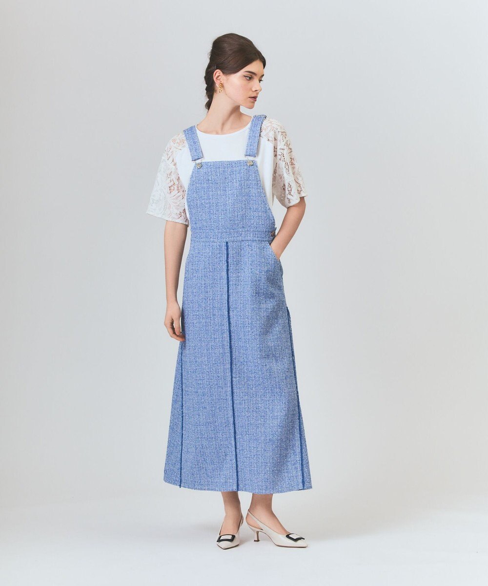GRACE CONTINENTAL シャンブレーツイードジャンパースカート 