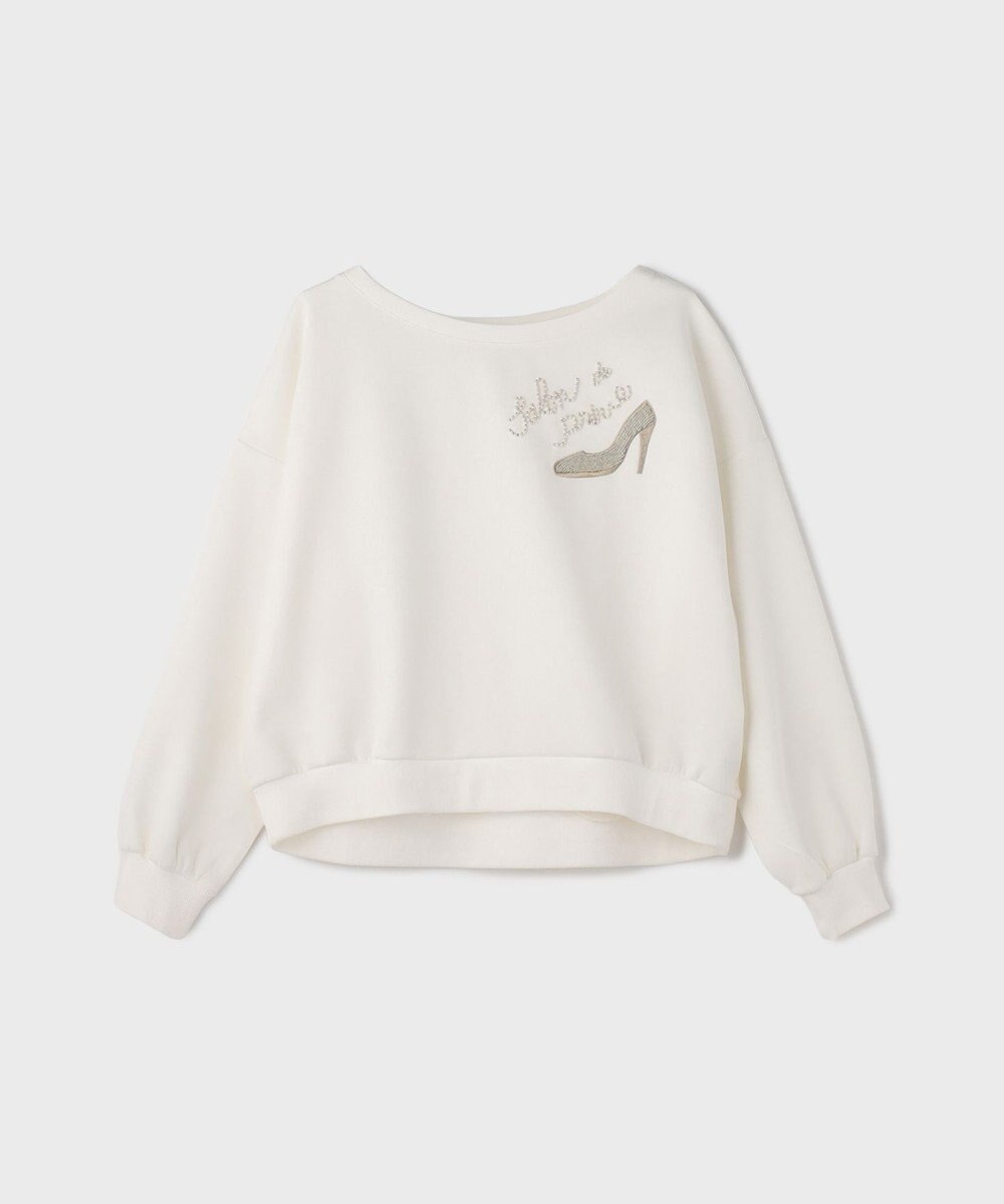 GRACE CONTINENTAL モチーフ刺繍スウェットトップ 