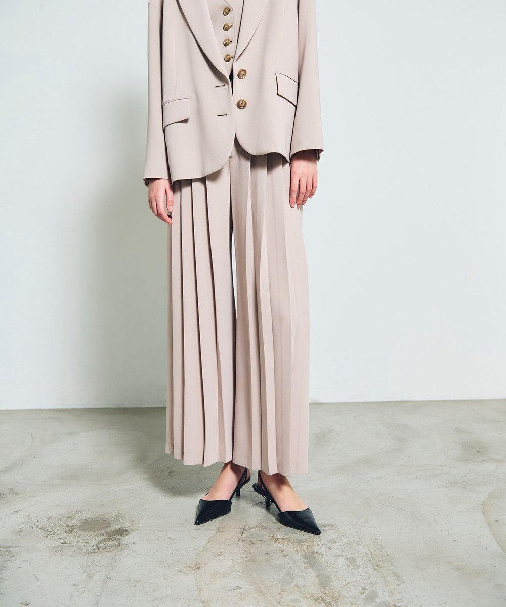 GRACE CONTINENTAL トリアセプリーツパンツ