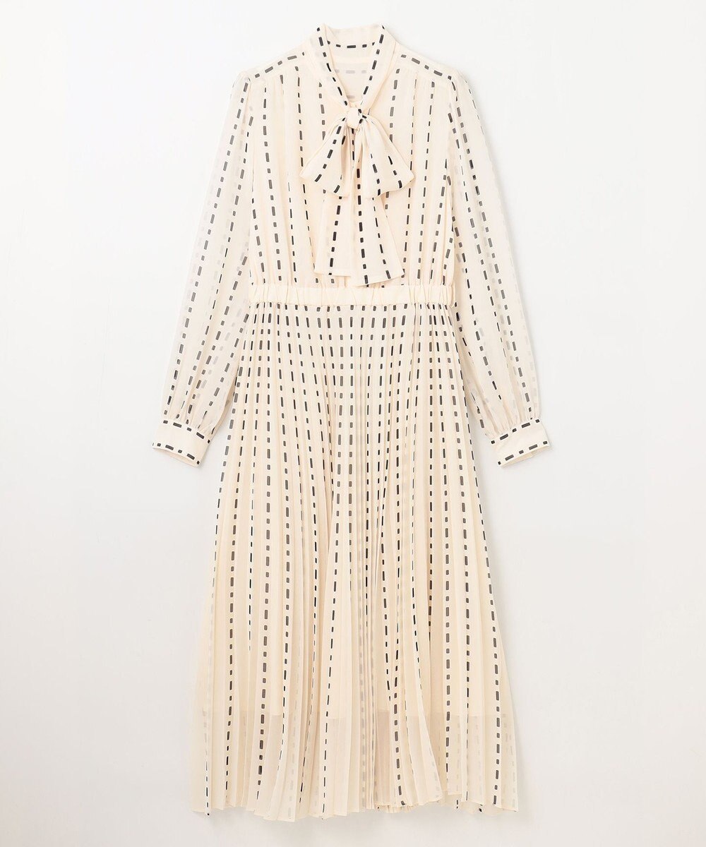 GRACE CONTINENTAL ドットストライププリントワンピース 