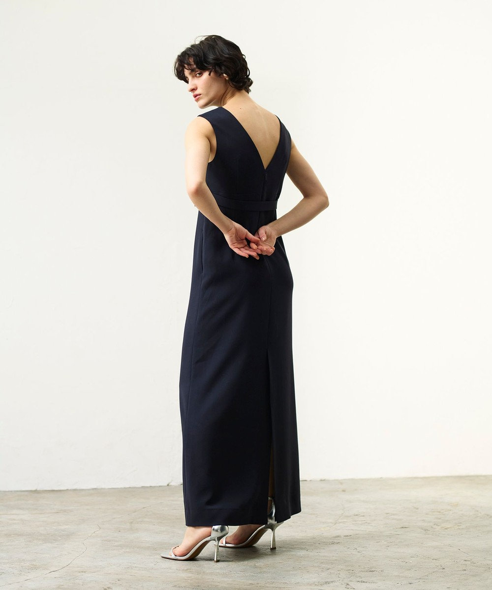 GRACE CONTINENTAL シアーラッフルロングドレス