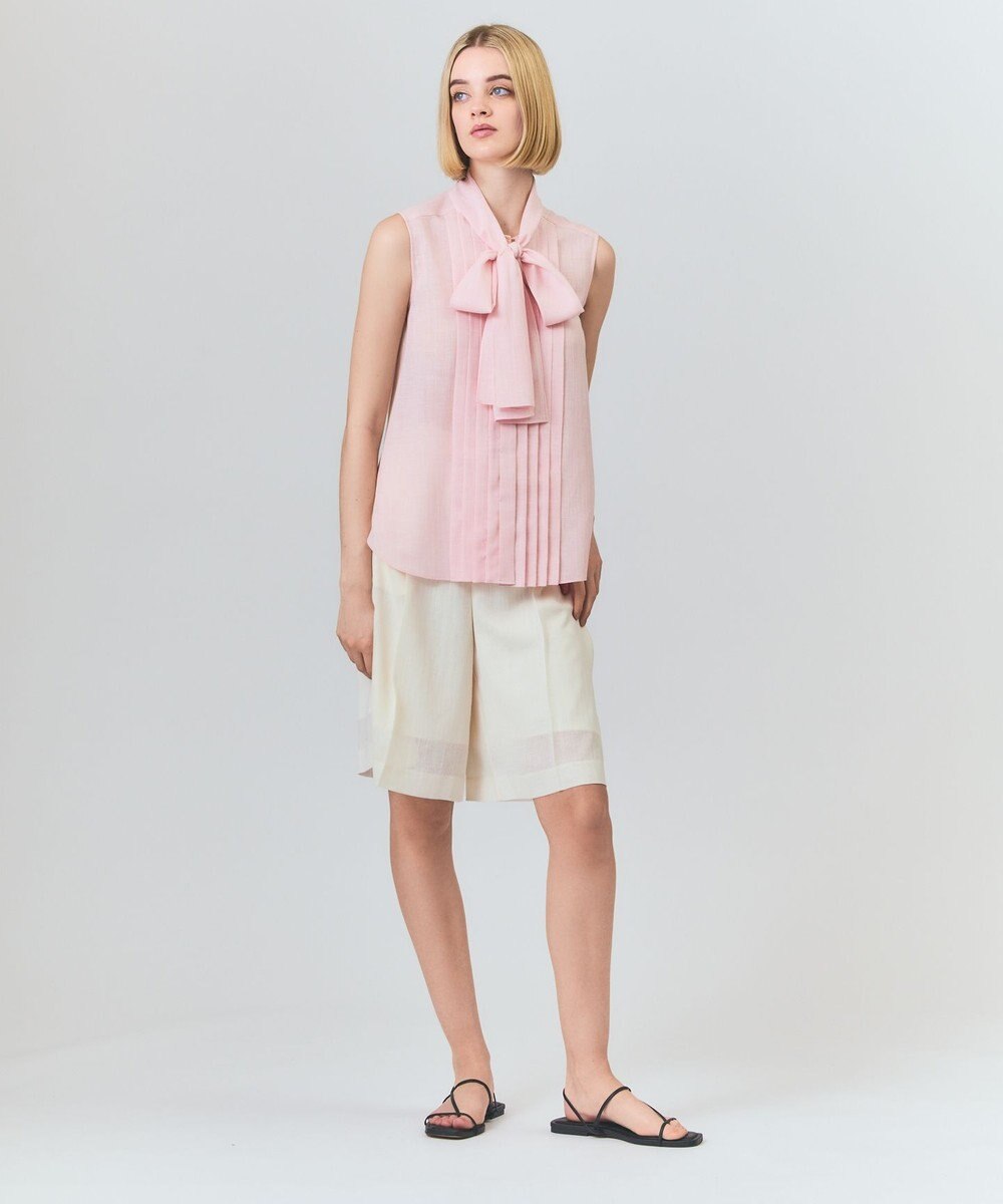 GRACE CONTINENTAL リネンライクボウタイノースリーブ 