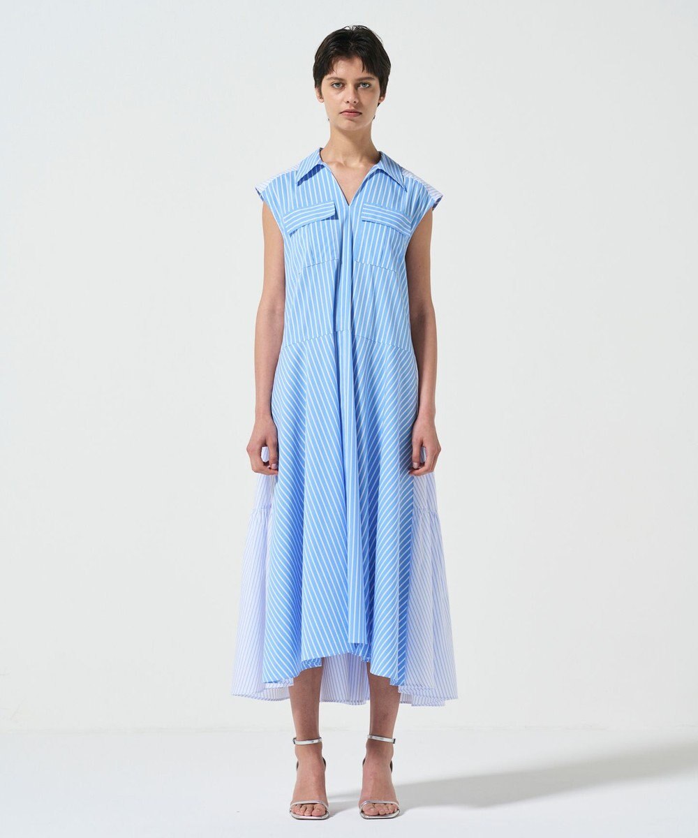 GRACE CONTINENTAL ティアードコンビシャツワンピース