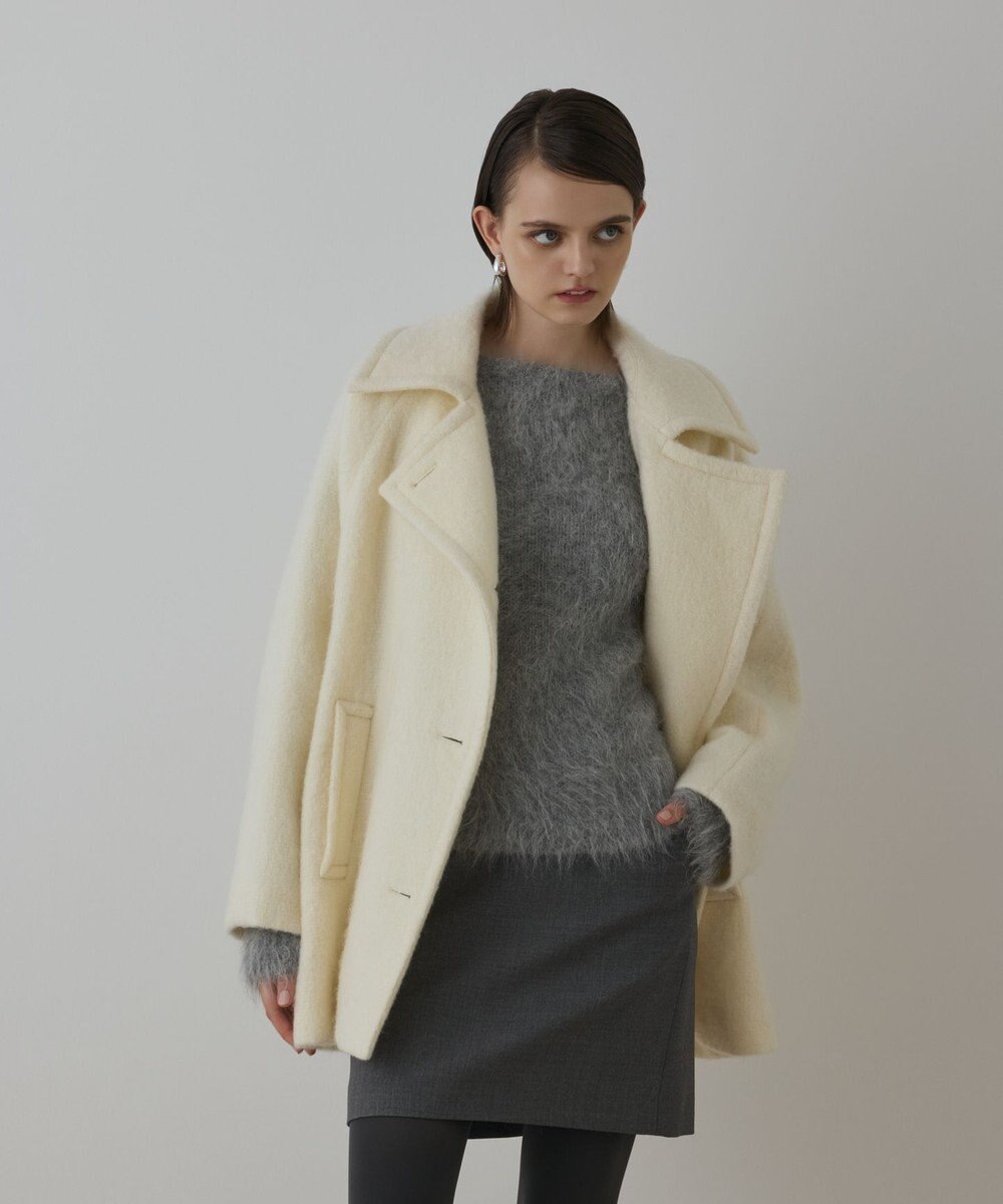 GRACE CONTINENTAL シャギ－ハ－フコ－ト 