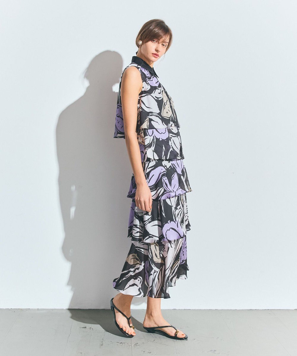 GRACE CONTINENTAL プリントレイヤードノースリーブ 