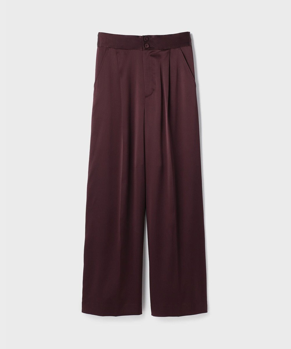 GRACE CONTINENTAL トリアセサテンワイドパンツ 