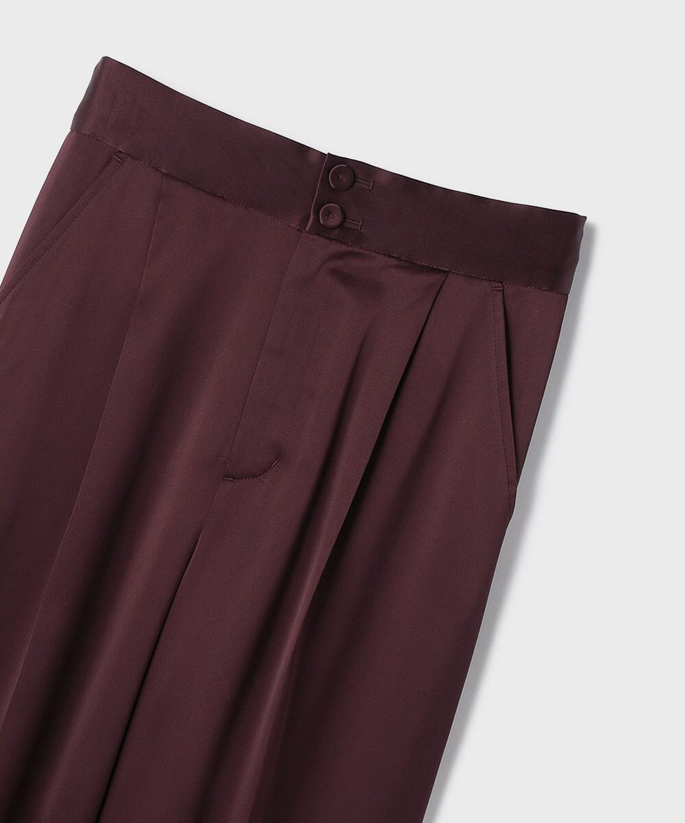 GRACE CONTINENTAL トリアセサテンワイドパンツ 